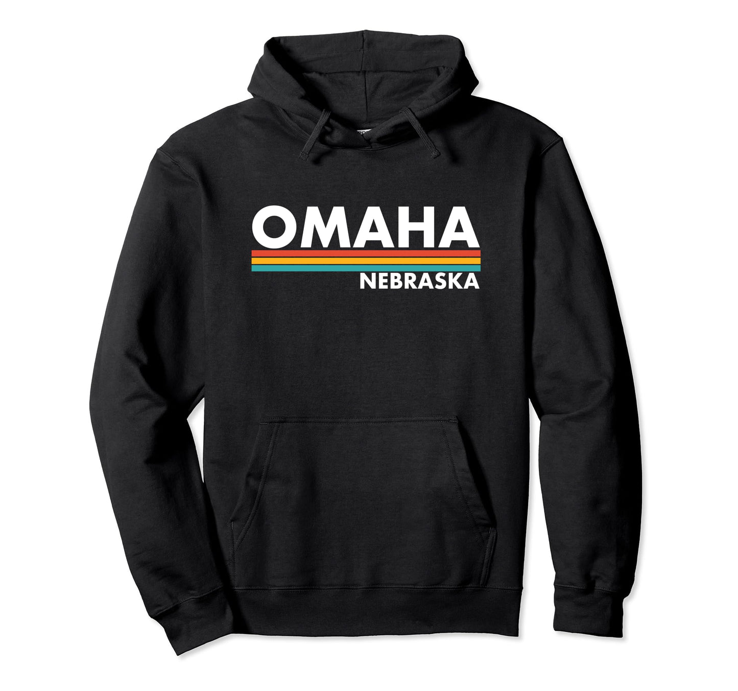 Omaha Nebraska Stripes Hoodie - Minimalist Print Unisex - T-Shirt, Sweatshirt, Hoodie