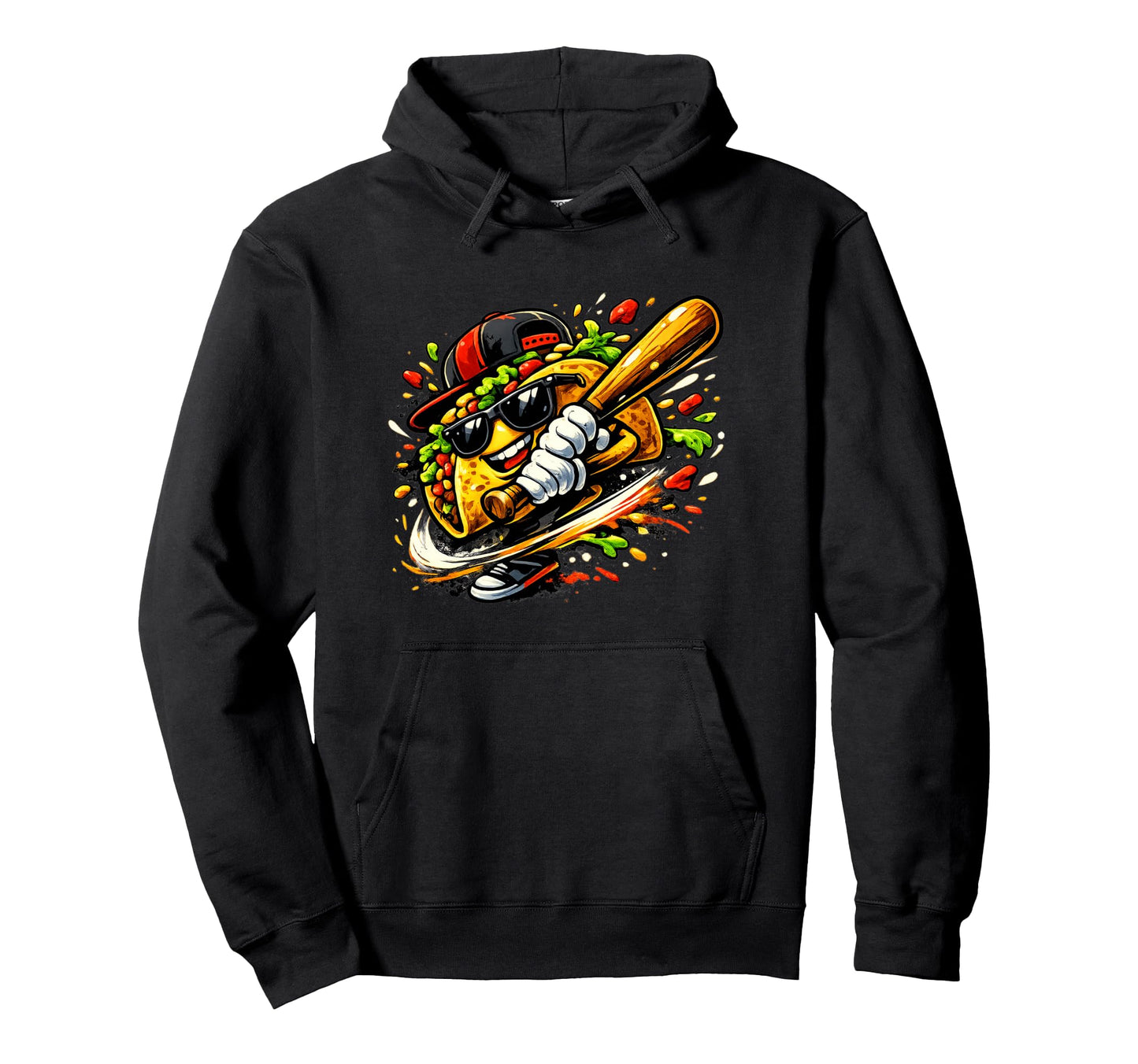 Taco Baseball Player Cinco De Mayo Hoodie - Streetwear Style Men Women - T-Shirt, Sweatshirt, Hoodie