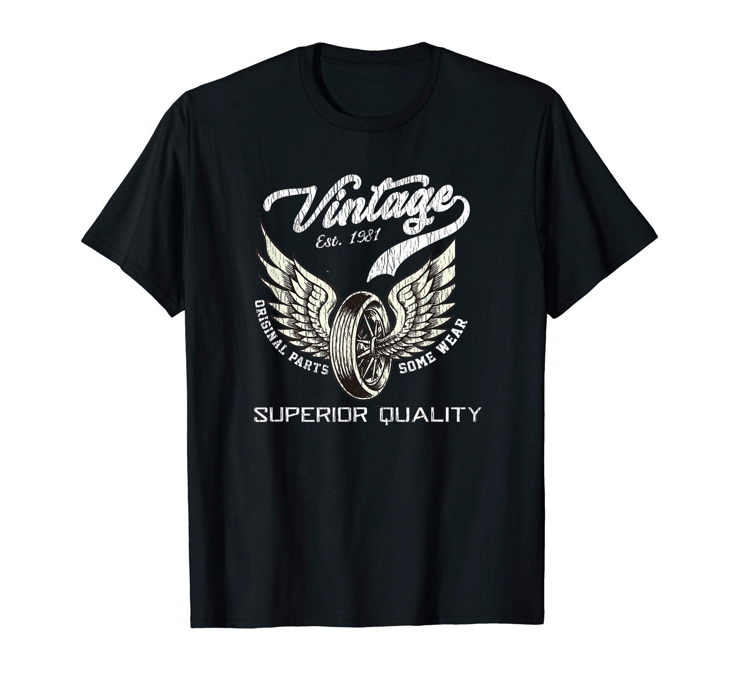 Motorcycle Tire Wings Distressed T-Shirt - Streetwear Style Unisex - T-Shirt, Sweatshirt, Hoodie