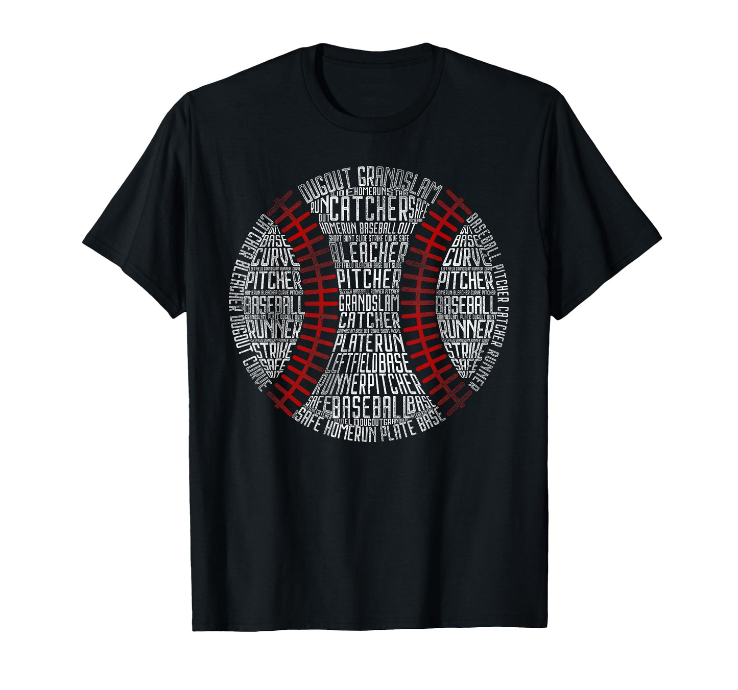 Baseball Fan Word Cloud Baseball T-Shirt - Graphic Print Men Women - T-Shirt, Sweatshirt, Hoodie