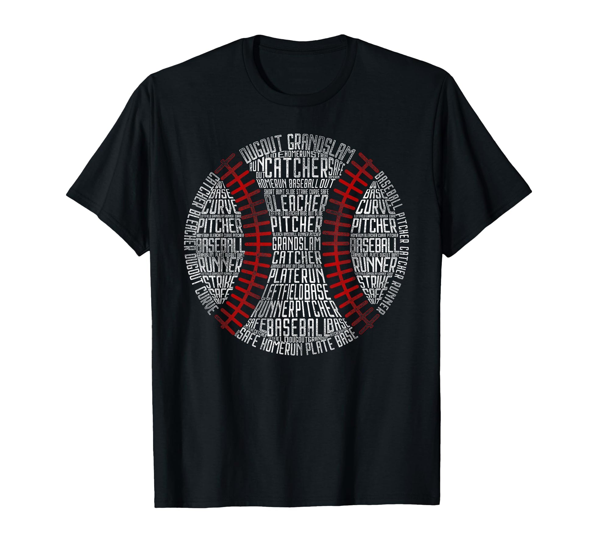 Baseball Fan Word Cloud Baseball T-Shirt - Graphic Print Men Women - T-Shirt, Sweatshirt, Hoodie