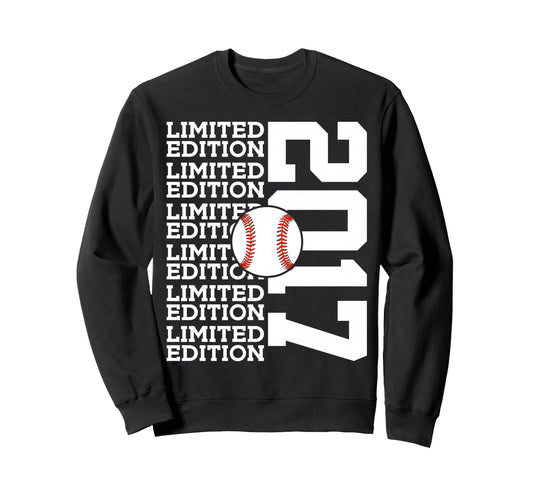 2017 Baseball 9Th Birthday Sweatshirt - Fun Novelty Design Unisex - T-Shirt, Sweatshirt, Hoodie