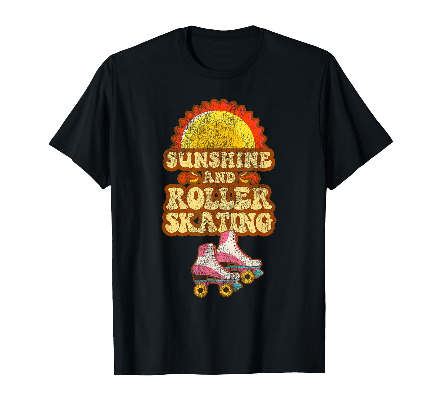Roller Skating Skate 1970S T-Shirt - Aesthetic Graphic Unisex - T-Shirt, Sweatshirt, Hoodie