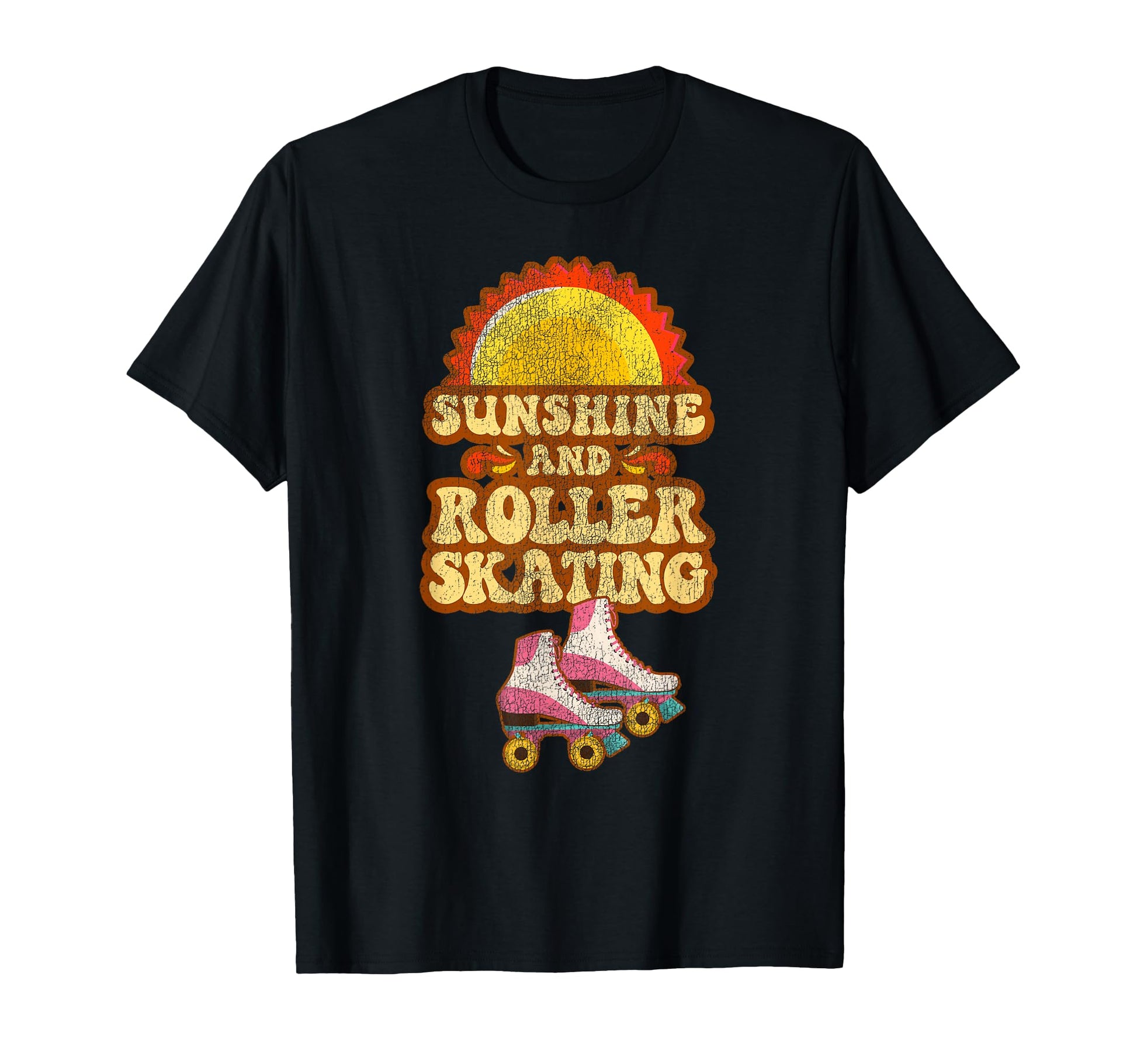 Roller Skating Skate 1970S T-Shirt - Aesthetic Graphic Unisex - T-Shirt, Sweatshirt, Hoodie