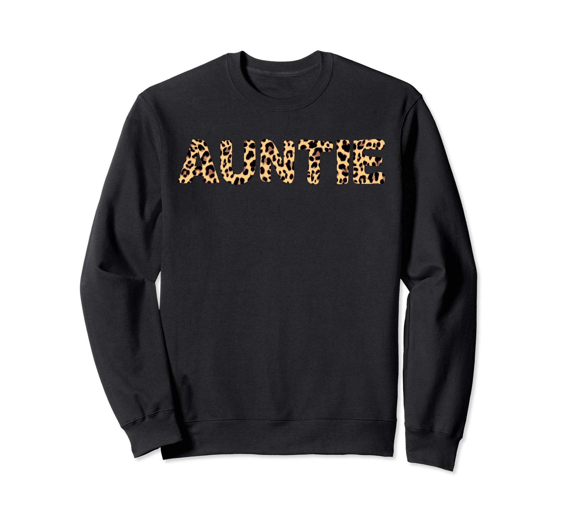 Auntie Aunt Leopard Animal Safari Sweatshirt - Minimalist Print Unisex - T-Shirt, Sweatshirt, Hoodie