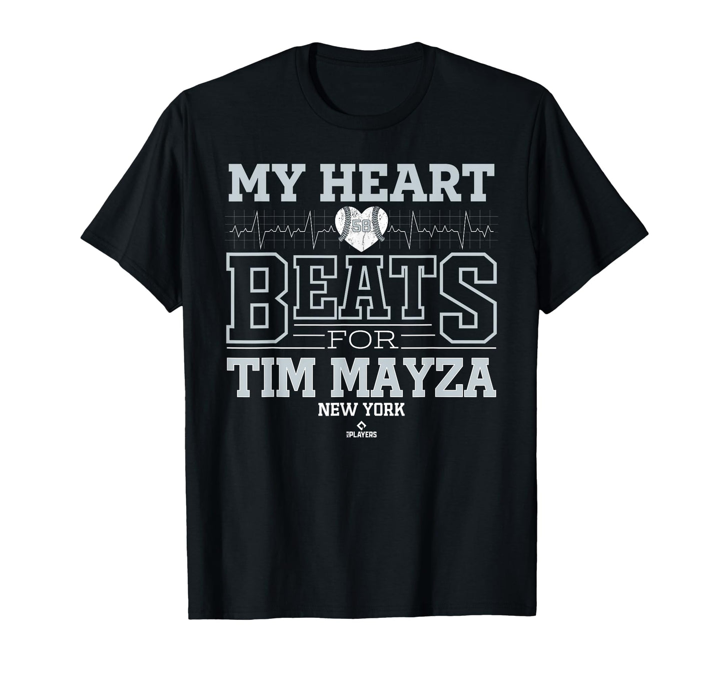 My Heart Beats Tim Mayza New York Baseball T-Shirt - Trendy Graphic Unisex - T-Shirt, Sweatshirt, Hoodie