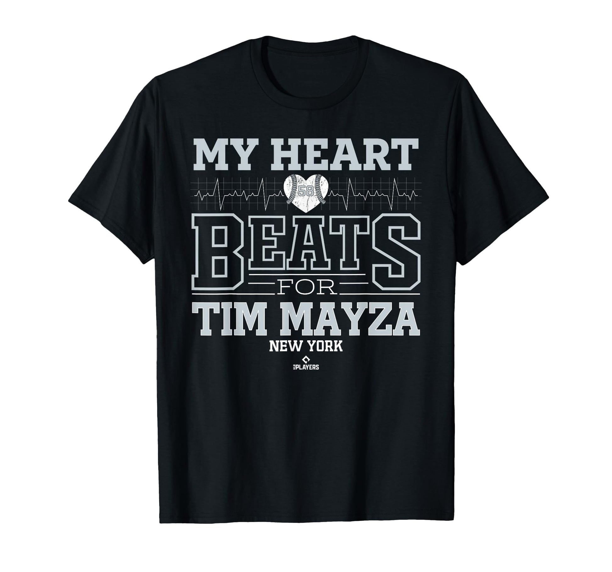 My Heart Beats Tim Mayza New York Baseball T-Shirt - Trendy Graphic Unisex - T-Shirt, Sweatshirt, Hoodie