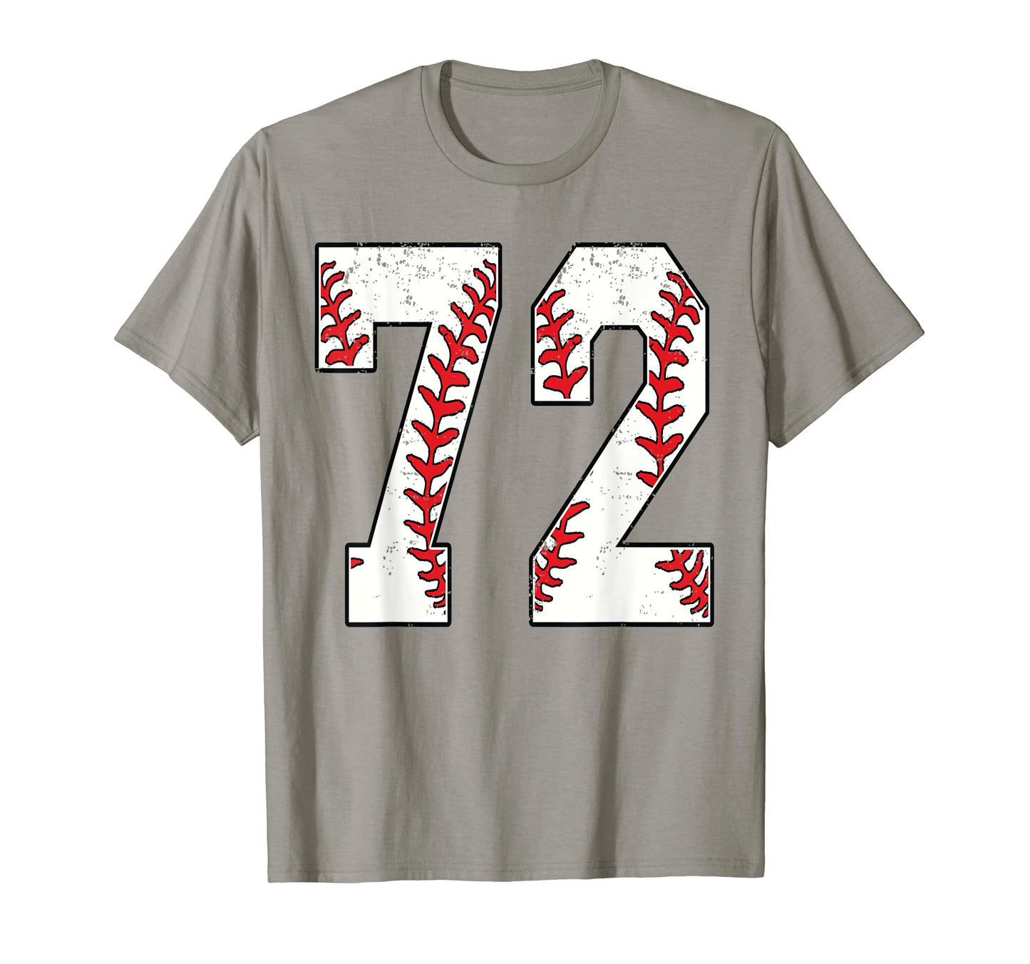 Number 72 Baseball 72 Jersey Number T-Shirt - Unique Graphic Unisex - T-Shirt, Sweatshirt, Hoodie