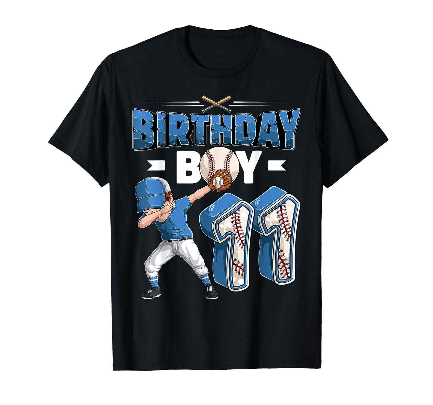 Dabbing 11 Year Old Baseball Player 11Th T-Shirt - Graphic Print Men Women - T-Shirt, Sweatshirt, Hoodie