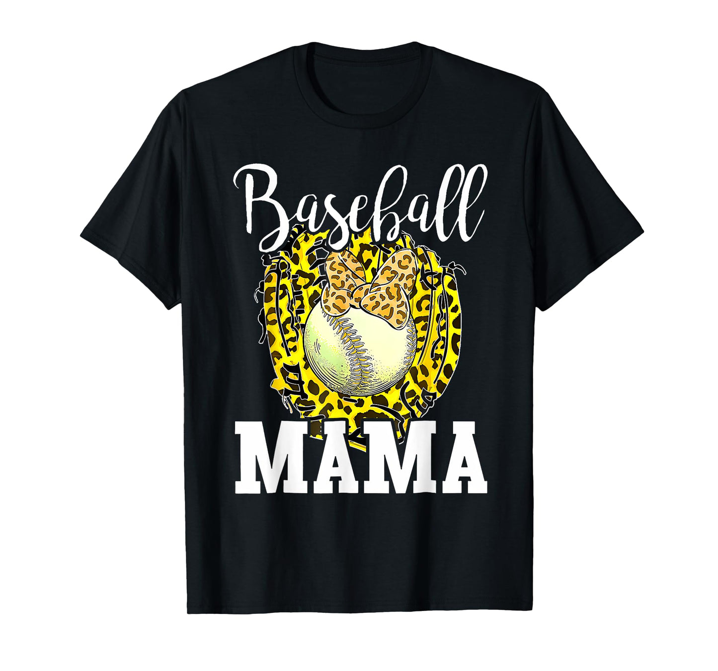Baseball Mama Leopard Mom Baseball T-Shirt - Trendy Graphic Men Women - T-Shirt, Sweatshirt, Hoodie