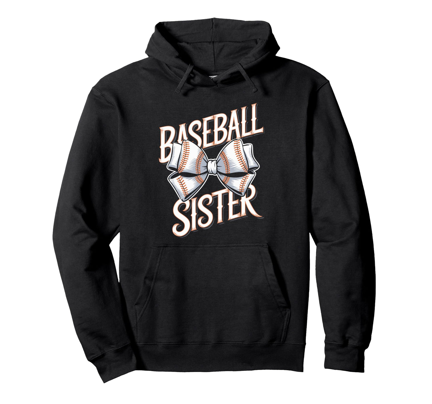 Baseball Sister Bow Sports Hoodie - Novelty Apparel Men Women - T-Shirt, Sweatshirt, Hoodie
