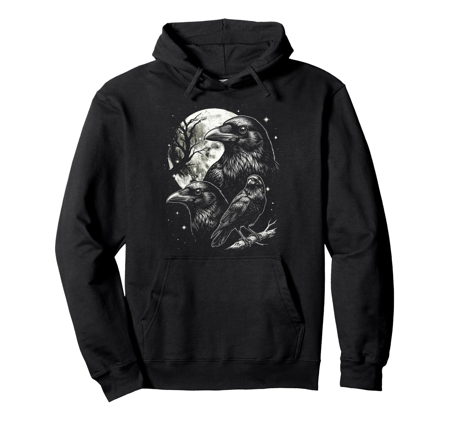 Raven 90S Aesthetic Y2K Raven Bird Hoodie - Streetwear Style for Adults - T-Shirt, Sweatshirt, Hoodie
