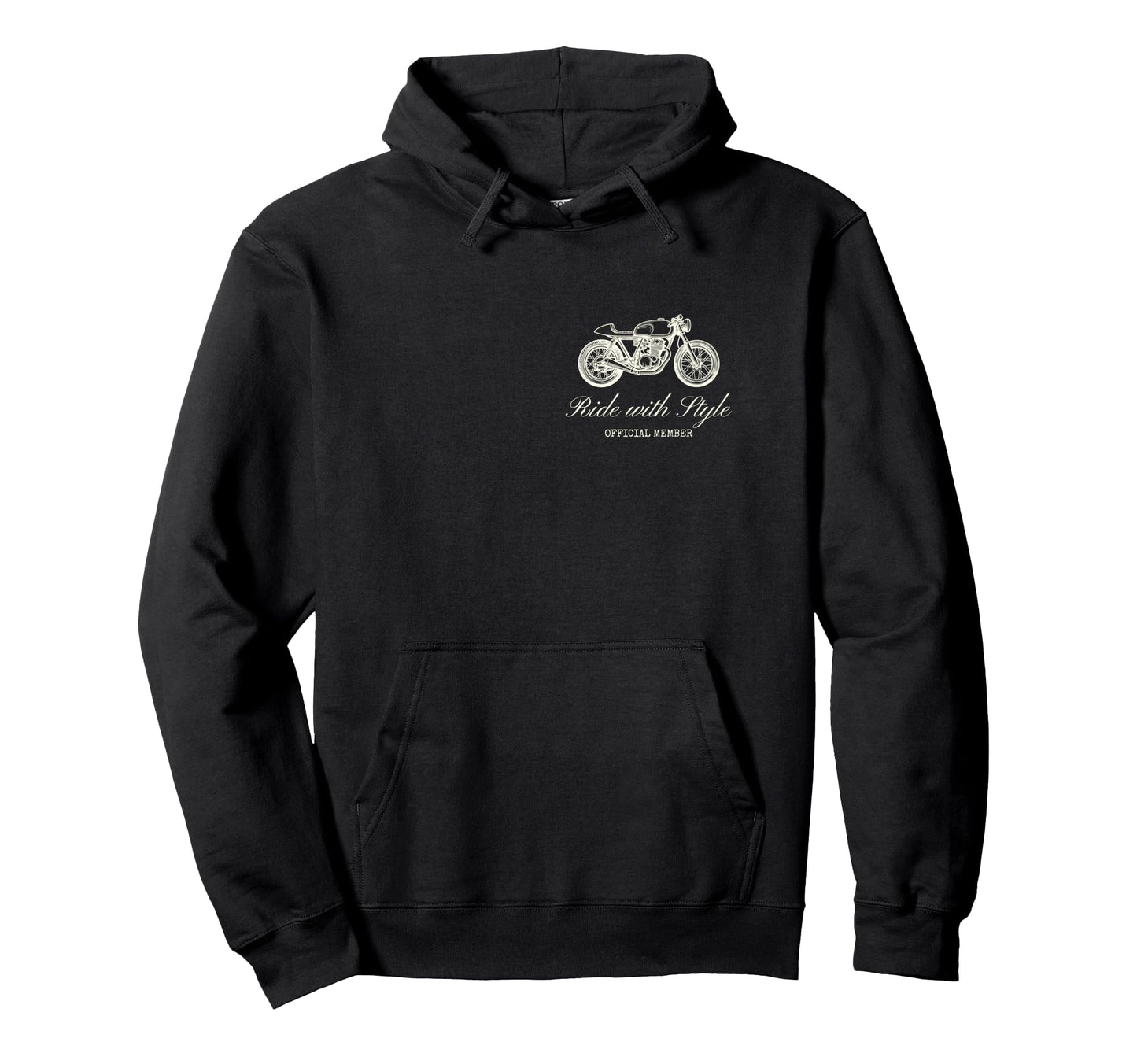 Motorcycle Club Cafe Racer Front And Back Hoodie - Trendy Graphic Unisex - T-Shirt, Sweatshirt, Hoodie