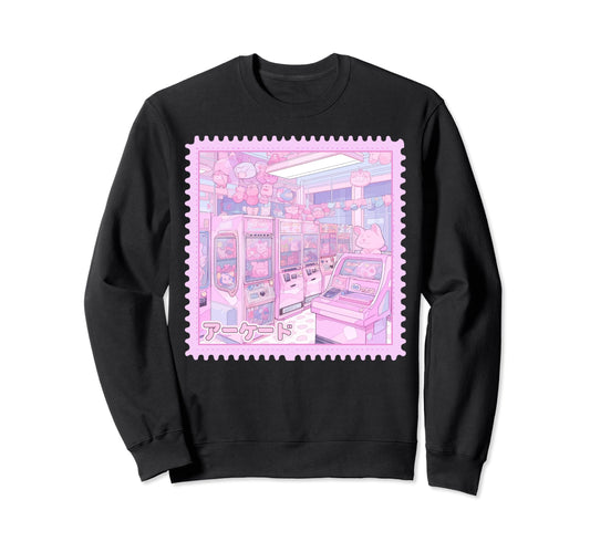 Anime 90S Arcade Y2K Aesthetic Sweatshirt - Aesthetic Graphic Men Women - T-Shirt, Sweatshirt, Hoodie