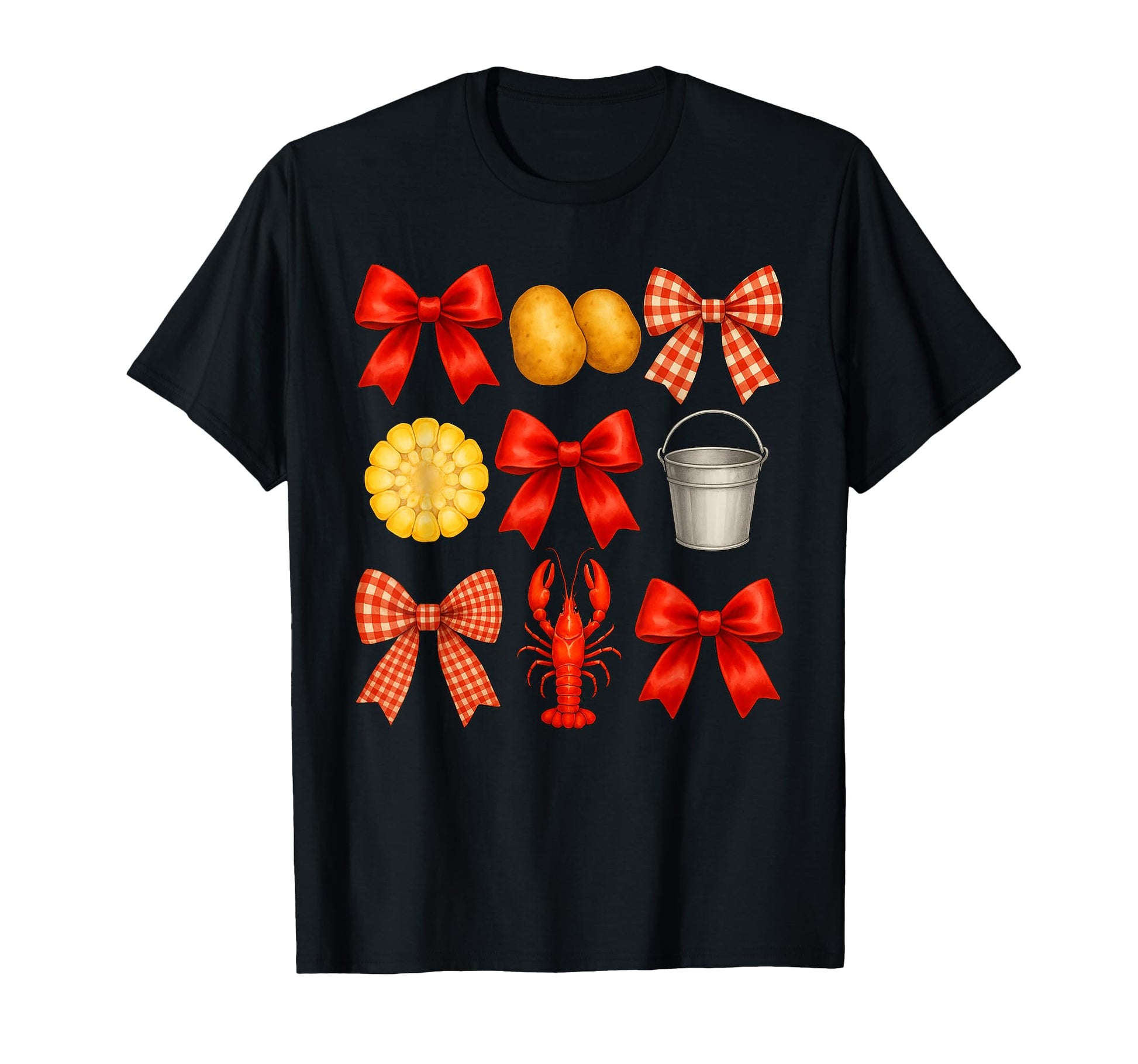 Funny Bow Coquette Crawfish Boil Y2K T-Shirt - Streetwear Style Unisex - T-Shirt, Sweatshirt, Hoodie