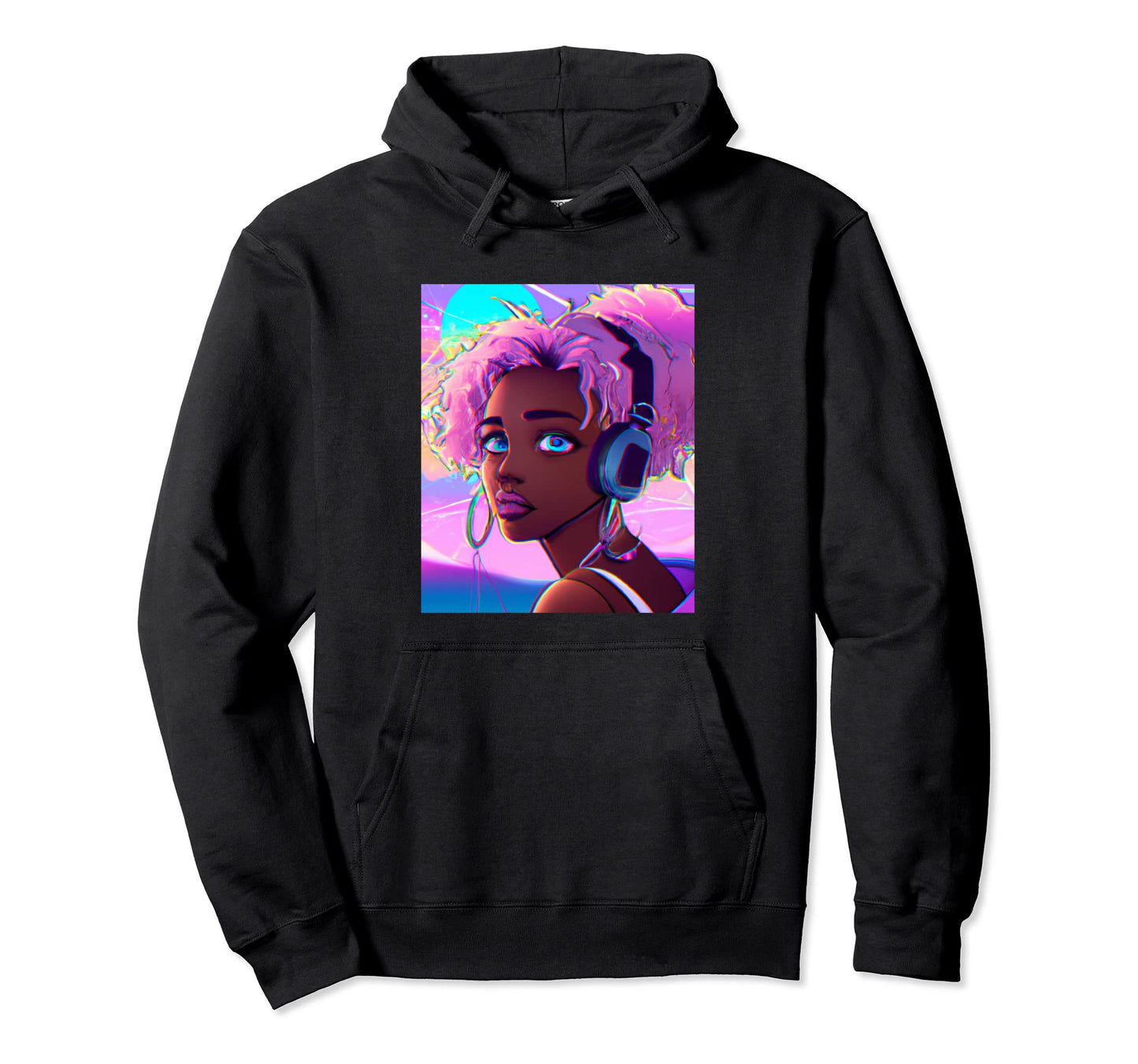 Pastel Aesthetic Anime Synthwave Hoodie - Casual Everyday Wear Men Women - T-Shirt, Sweatshirt, Hoodie