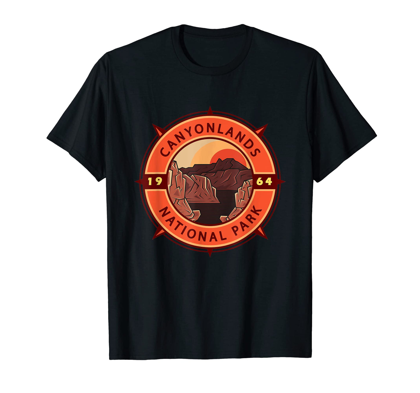 Canyonlands National Park Compass Emblem T-Shirt - Streetwear Style Unisex - T-Shirt, Sweatshirt, Hoodie