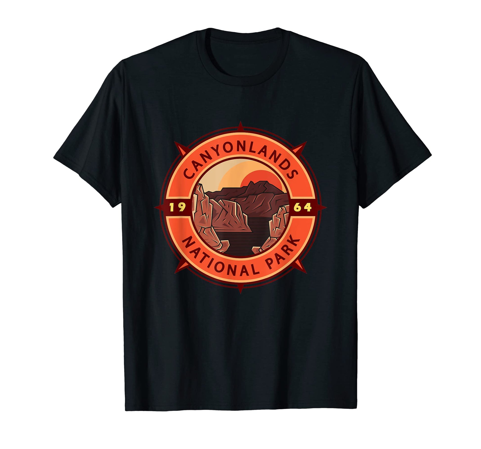 Canyonlands National Park Compass Emblem T-Shirt - Streetwear Style Unisex - T-Shirt, Sweatshirt, Hoodie
