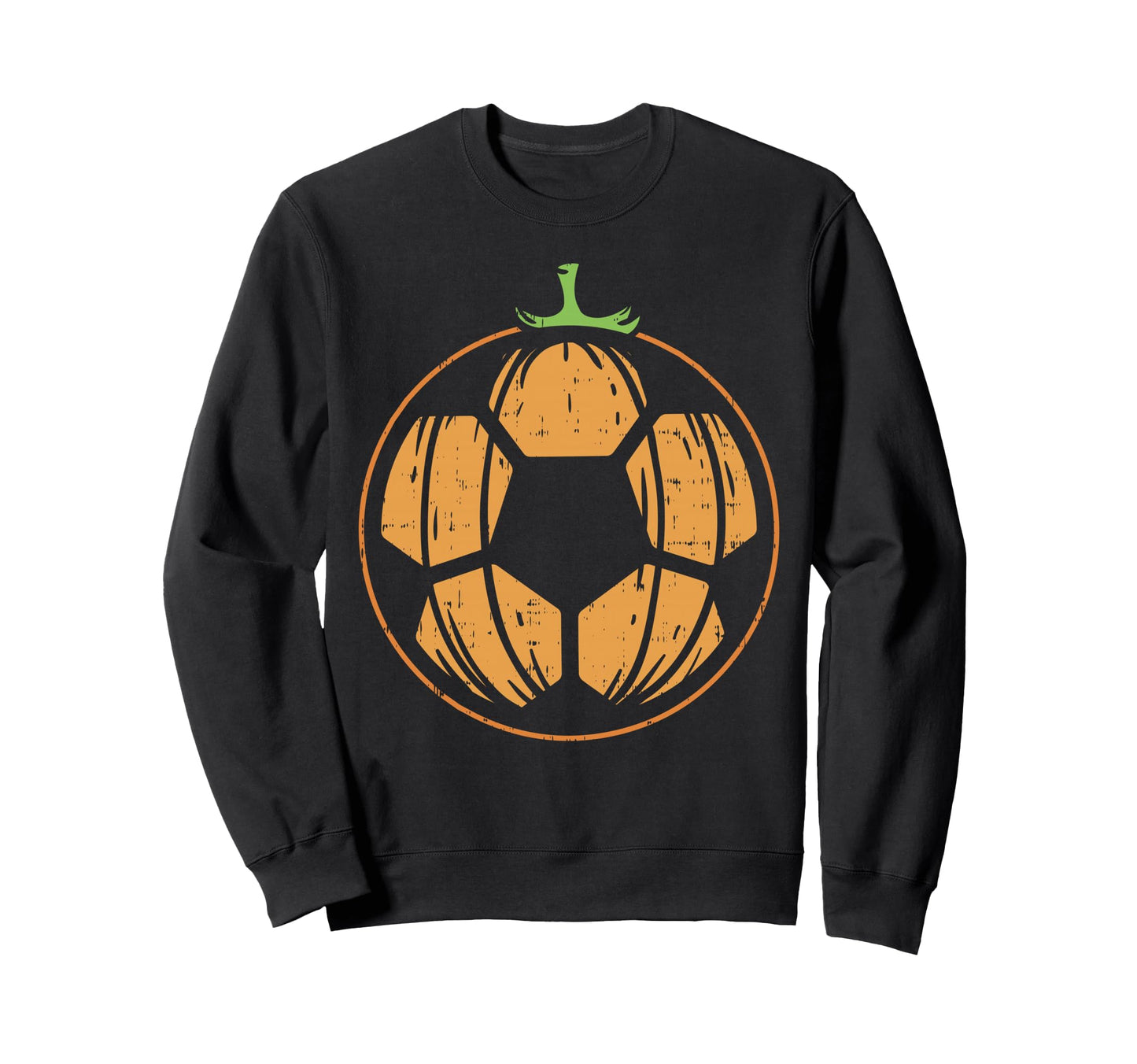 Halloween Soccerball Pumpkin Sweatshirt - Custom Art Print for Adults - T-Shirt, Sweatshirt, Hoodie