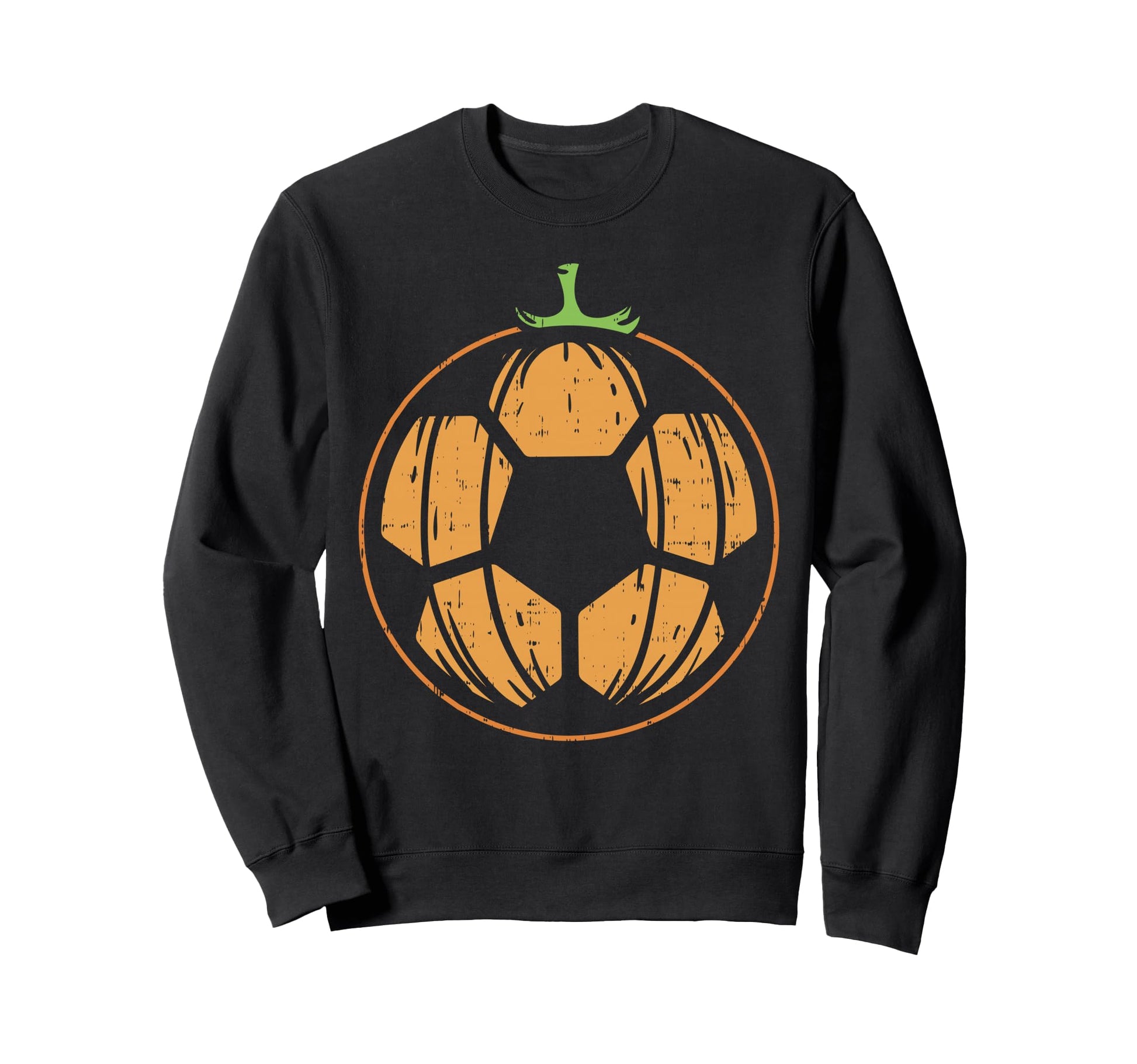 Halloween Soccerball Pumpkin Sweatshirt - Custom Art Print for Adults - T-Shirt, Sweatshirt, Hoodie