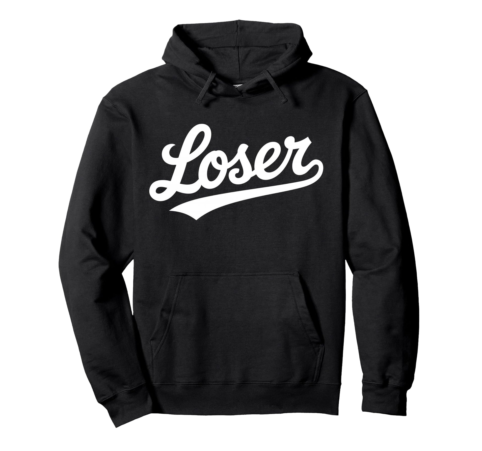 Loser Script Funny Ironic Bold Hoodie - Trendy Graphic for Adults - T-Shirt, Sweatshirt, Hoodie