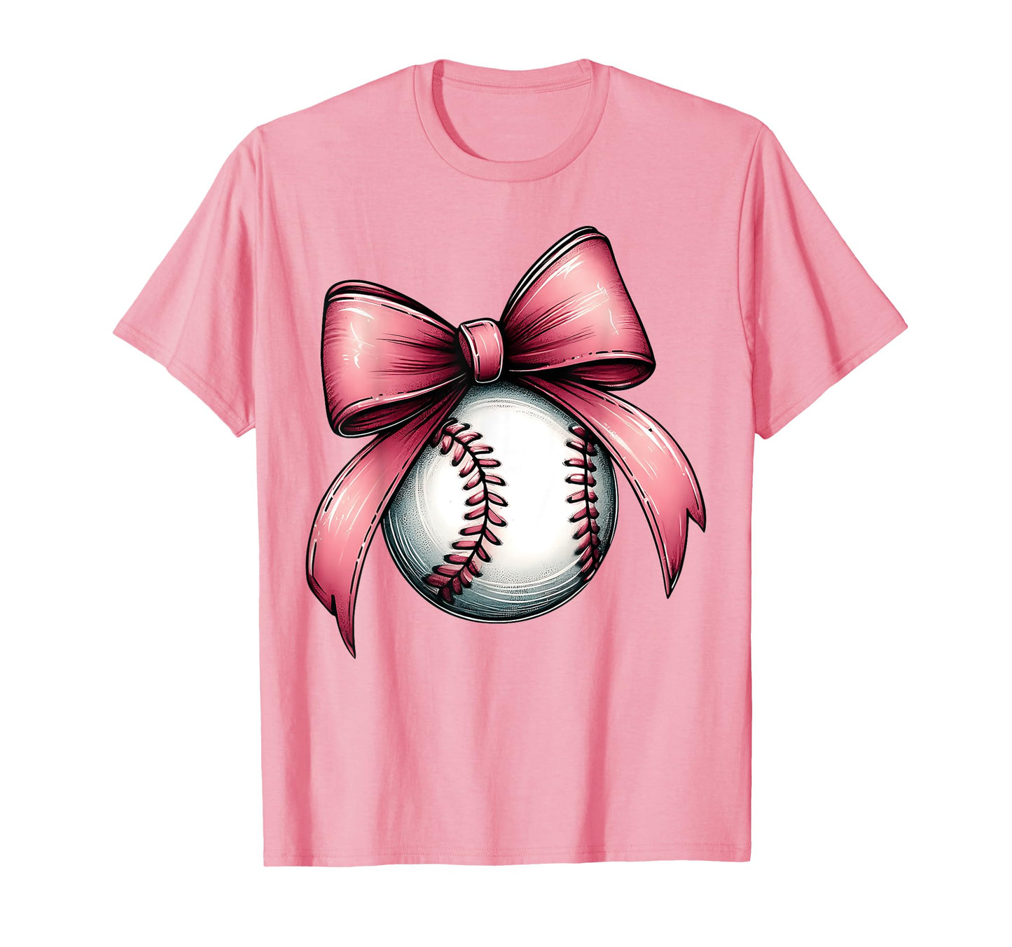 Coquette Bow Baseball Player Team T-Shirt - Unique Graphic Men Women - T-Shirt, Sweatshirt, Hoodie
