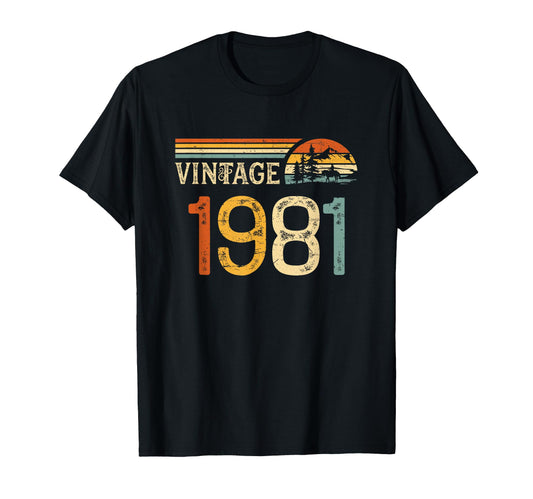 45Th Birthday 1981 45 Years Old Bday T-Shirt - Custom Art Print Unisex - T-Shirt, Sweatshirt, Hoodie