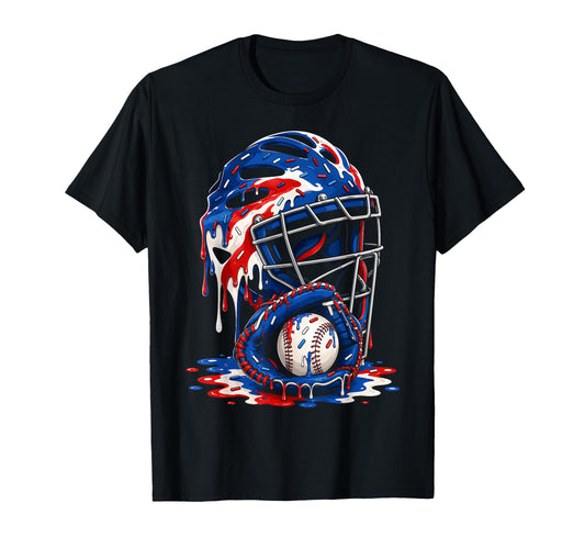 Baseball Ice Cream Drip Catcher T-Shirt - Graphic Print for Adults - T-Shirt, Sweatshirt, Hoodie