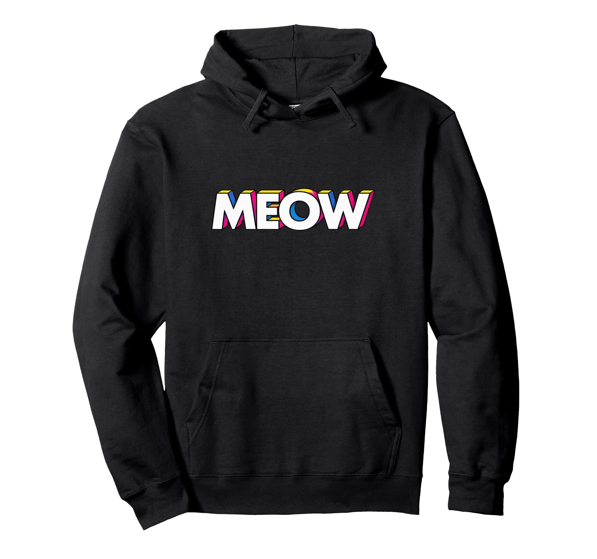 Cat Expression Meow Pop Art Hoodie - Fun Novelty Design for Adults - T-Shirt, Sweatshirt, Hoodie