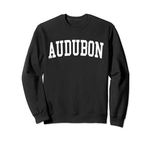 Audubon Nj Distressed White Sweatshirt - Casual Everyday Wear Men Women - T-Shirt, Sweatshirt, Hoodie