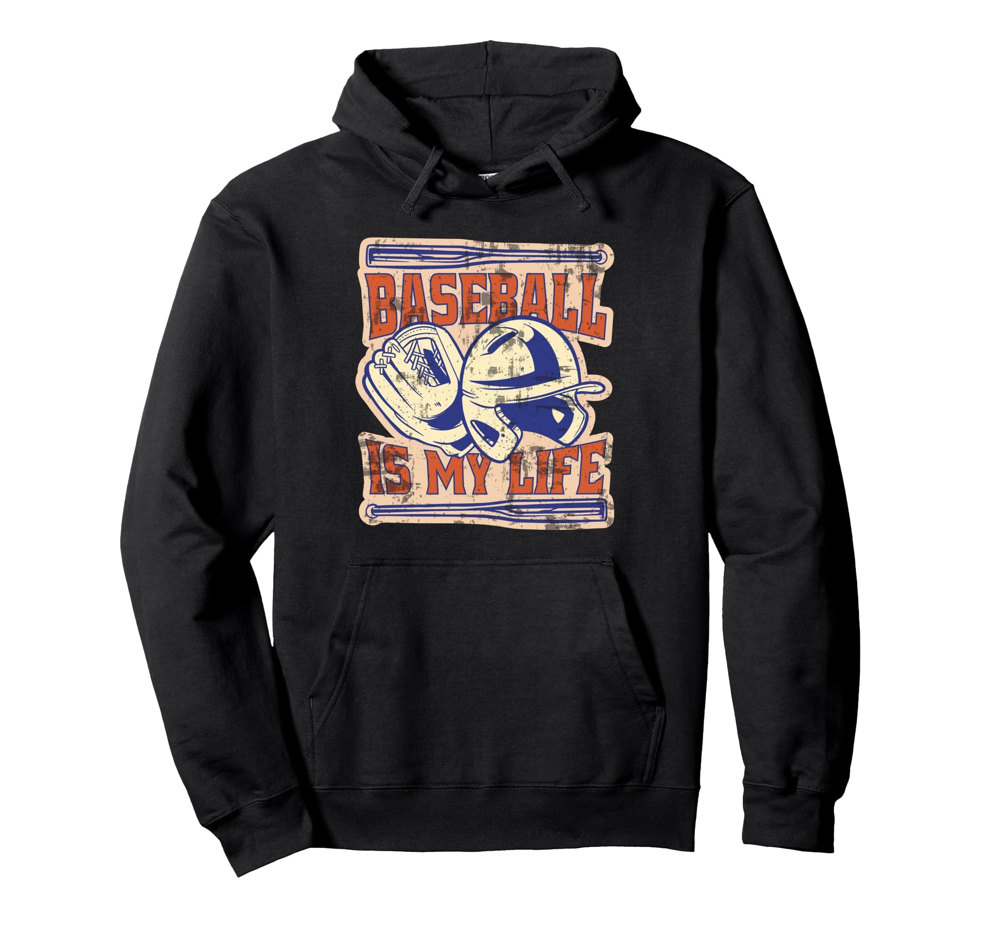 Baseball Baseball Is My Life Hoodie - Casual Everyday Wear Unisex - T-Shirt, Sweatshirt, Hoodie
