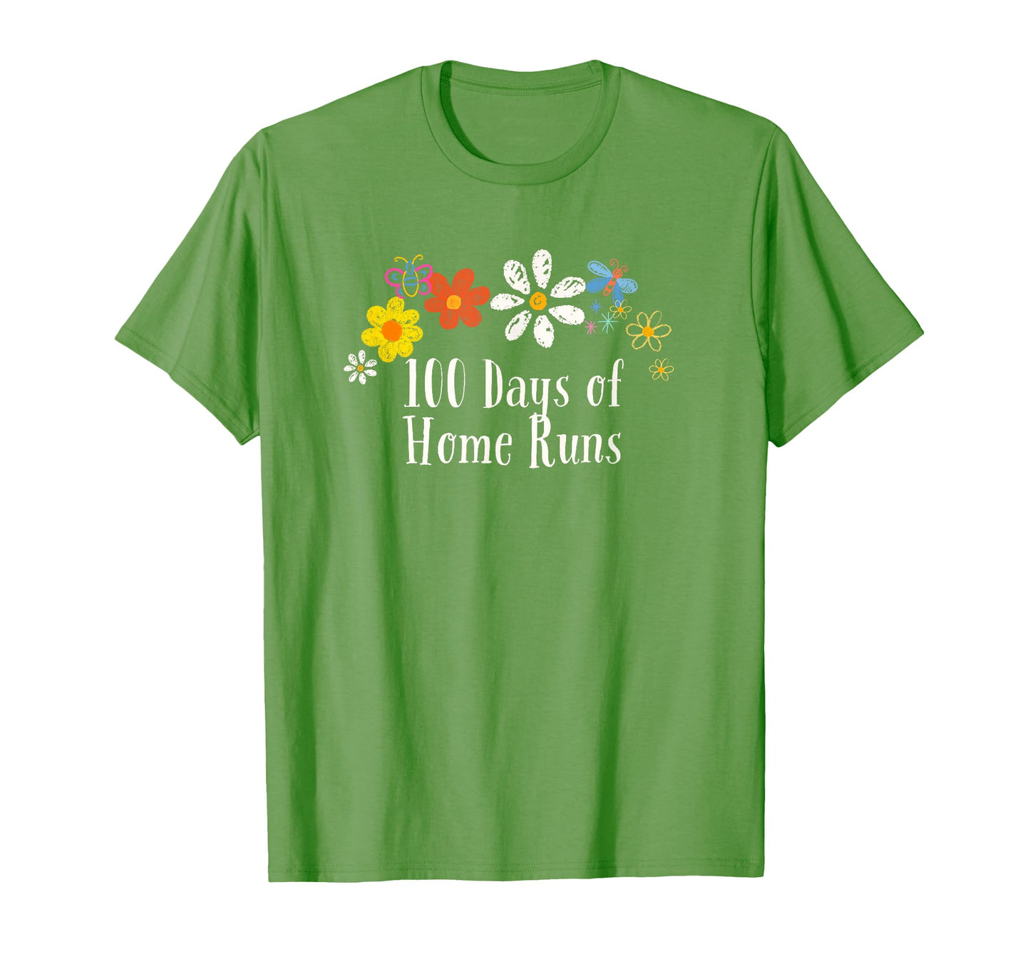 Floral Artwork 100 Days Home Runs T-Shirt - Minimalist Print Unisex - T-Shirt, Sweatshirt, Hoodie