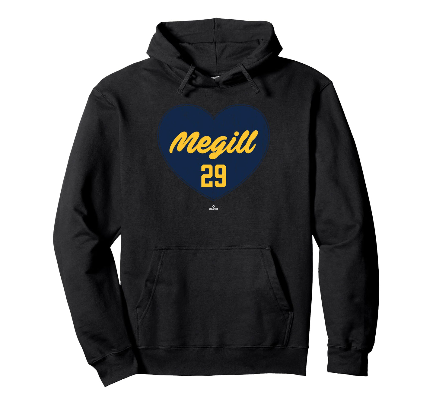 Distressed Heart Trevor Megill Milwaukee Hoodie - Novelty Apparel Unisex - T-Shirt, Sweatshirt, Hoodie