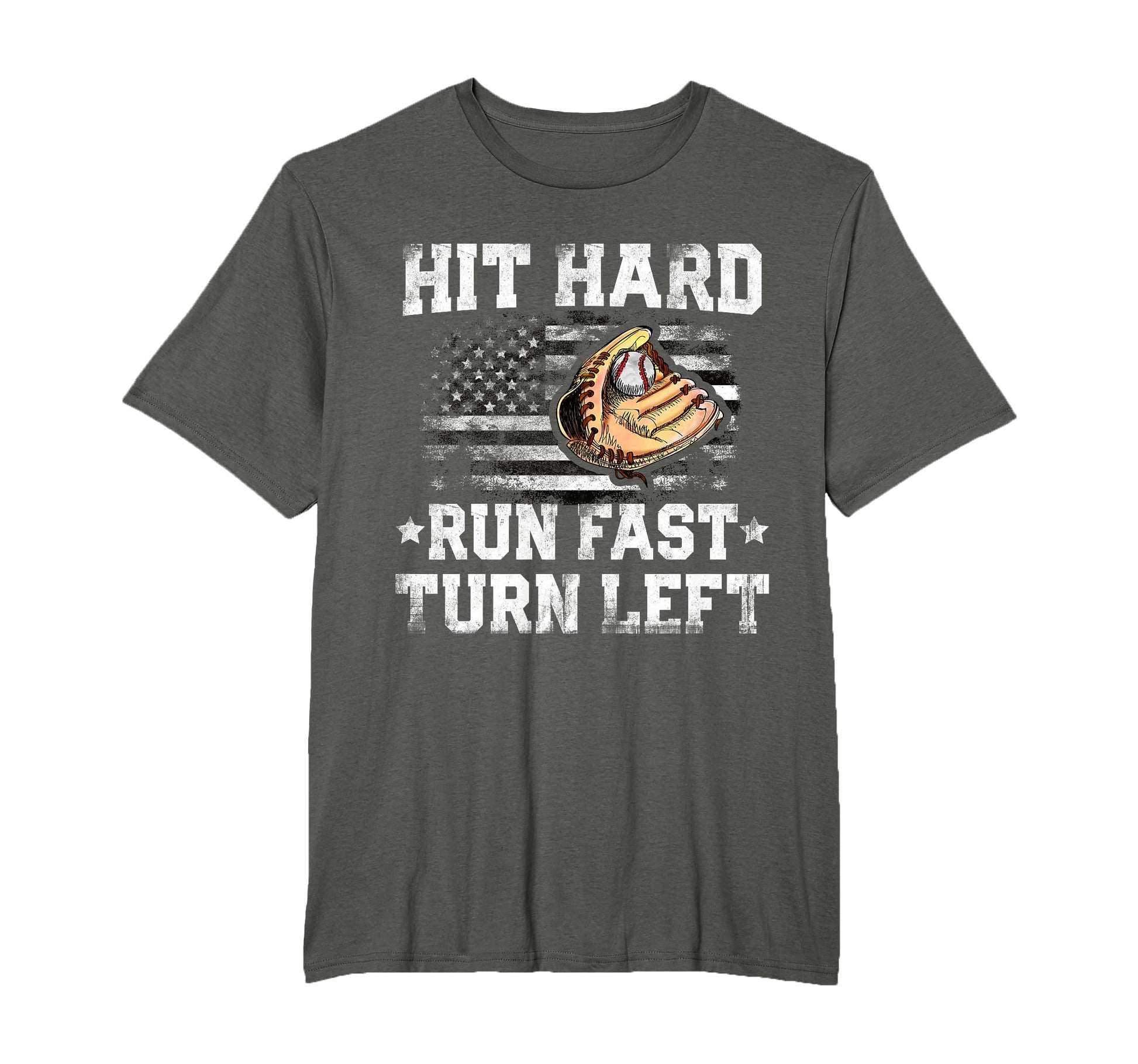 Funny Baseball Hit Hard Run Fast T-Shirt - Fun Novelty Design Men Women - T-Shirt, Sweatshirt, Hoodie