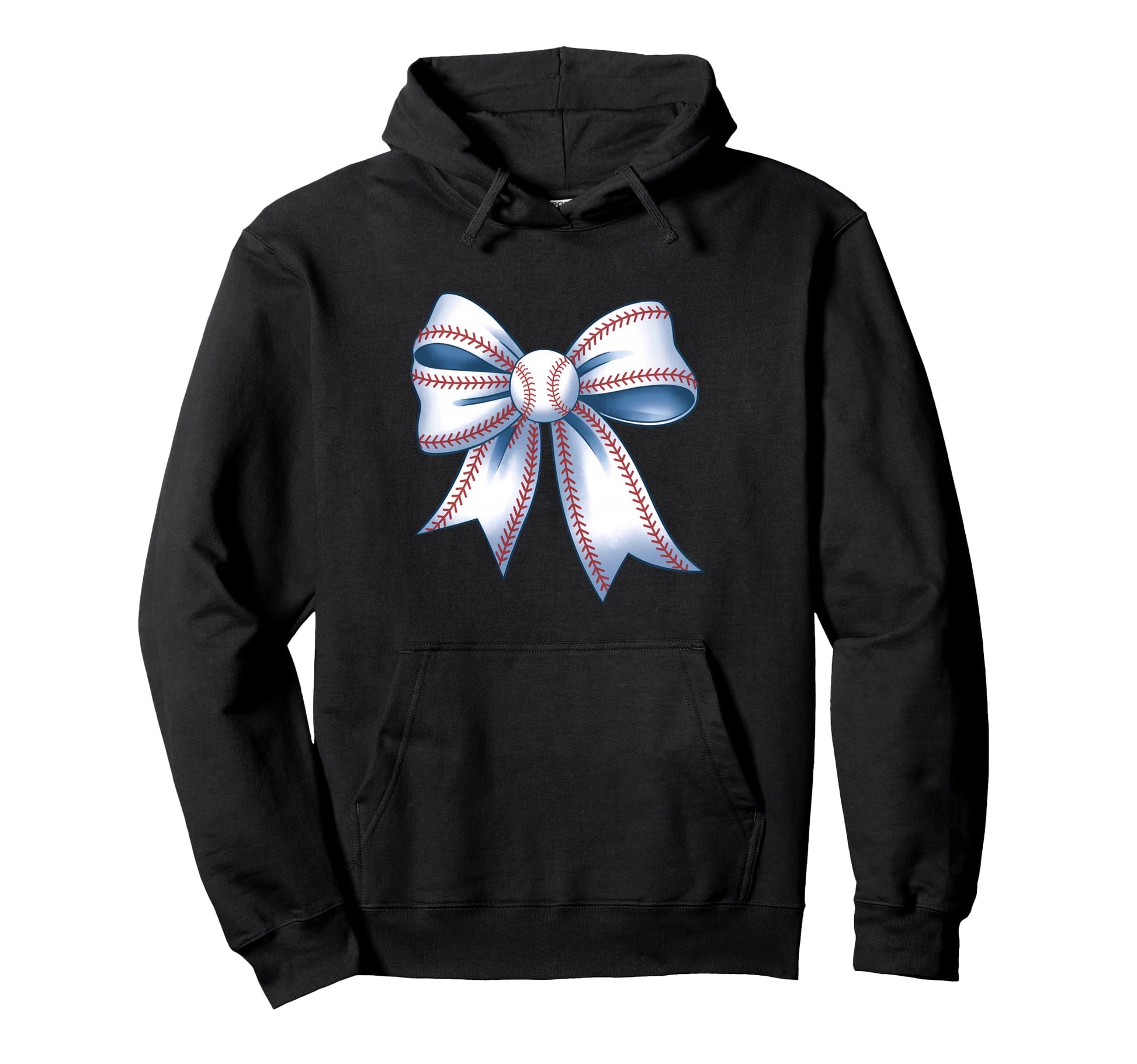 Baseball Coquette Bow Baseball Player Hoodie - Streetwear Style for Adults - T-Shirt, Sweatshirt, Hoodie