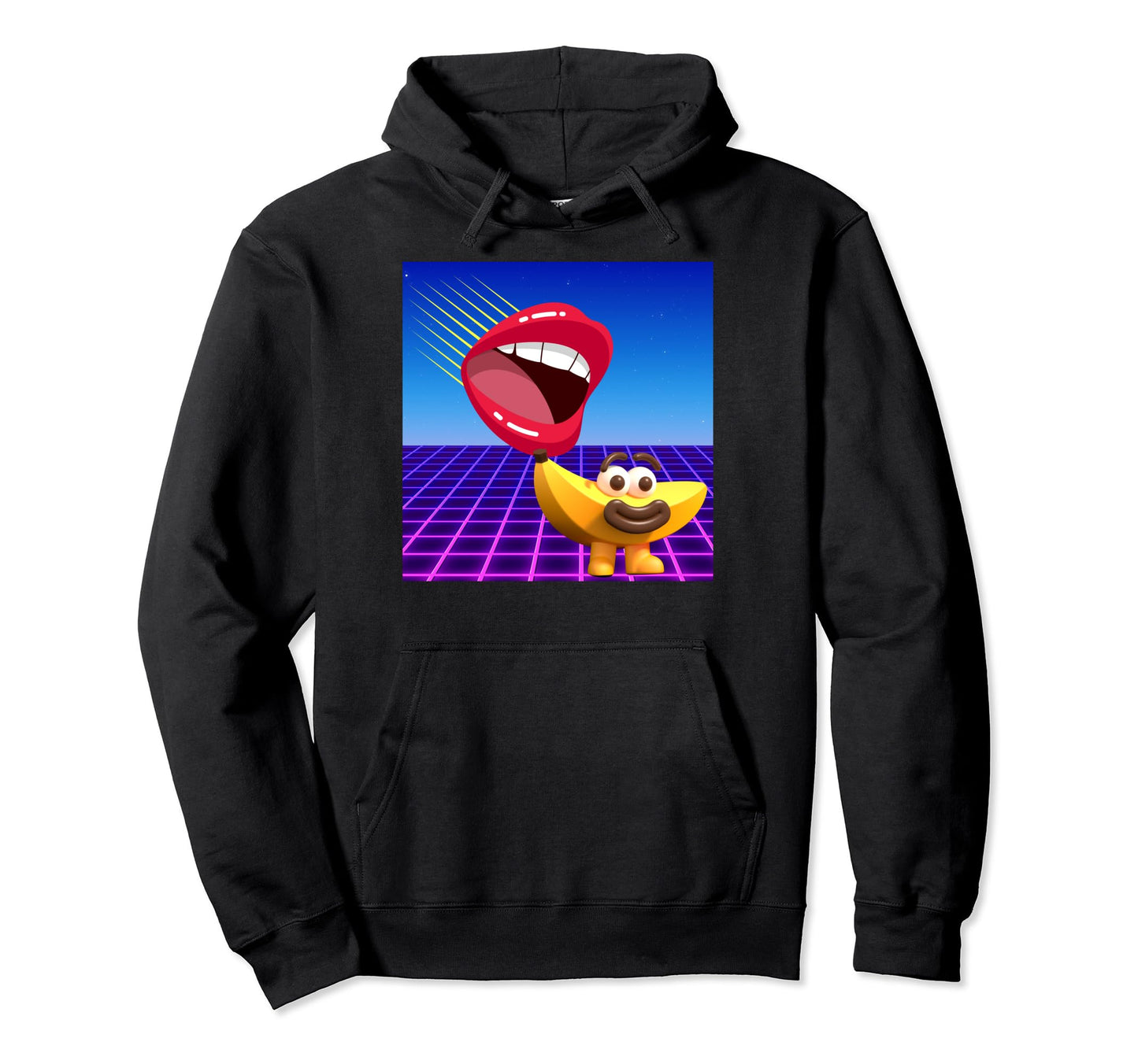 Mouth Eating Banana Weirdcore Y2K Hoodie - Aesthetic Graphic Unisex - T-Shirt, Sweatshirt, Hoodie