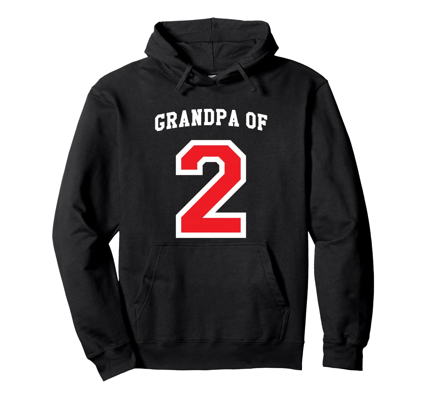 Grandpa 2 Grandchildren Baseball Hoodie - Custom Art Print for Adults - T-Shirt, Sweatshirt, Hoodie