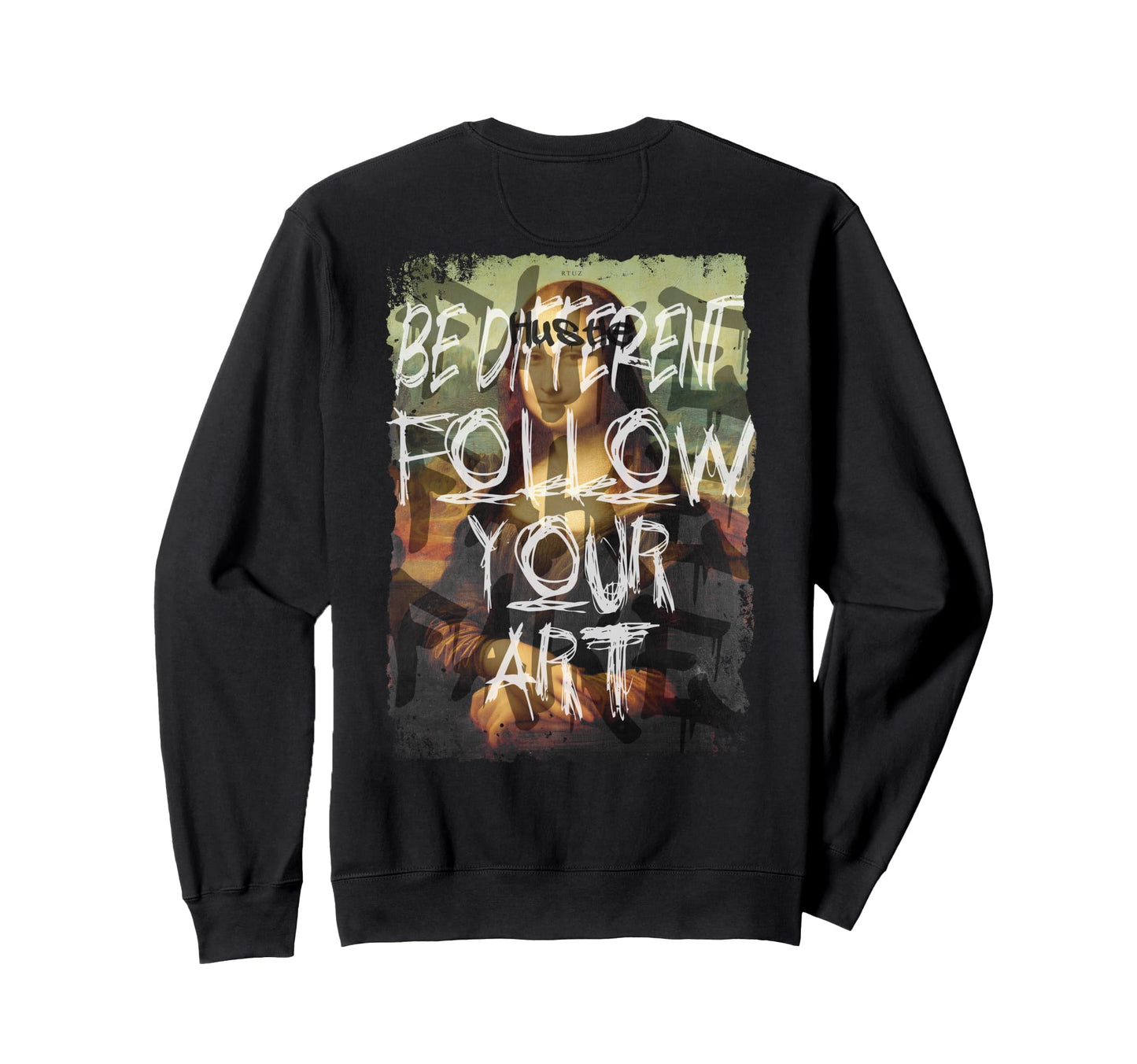 Mona Lisa Art Y2K Back Streetwear Sweatshirt - Casual Everyday Wear Unisex - T-Shirt, Sweatshirt, Hoodie
