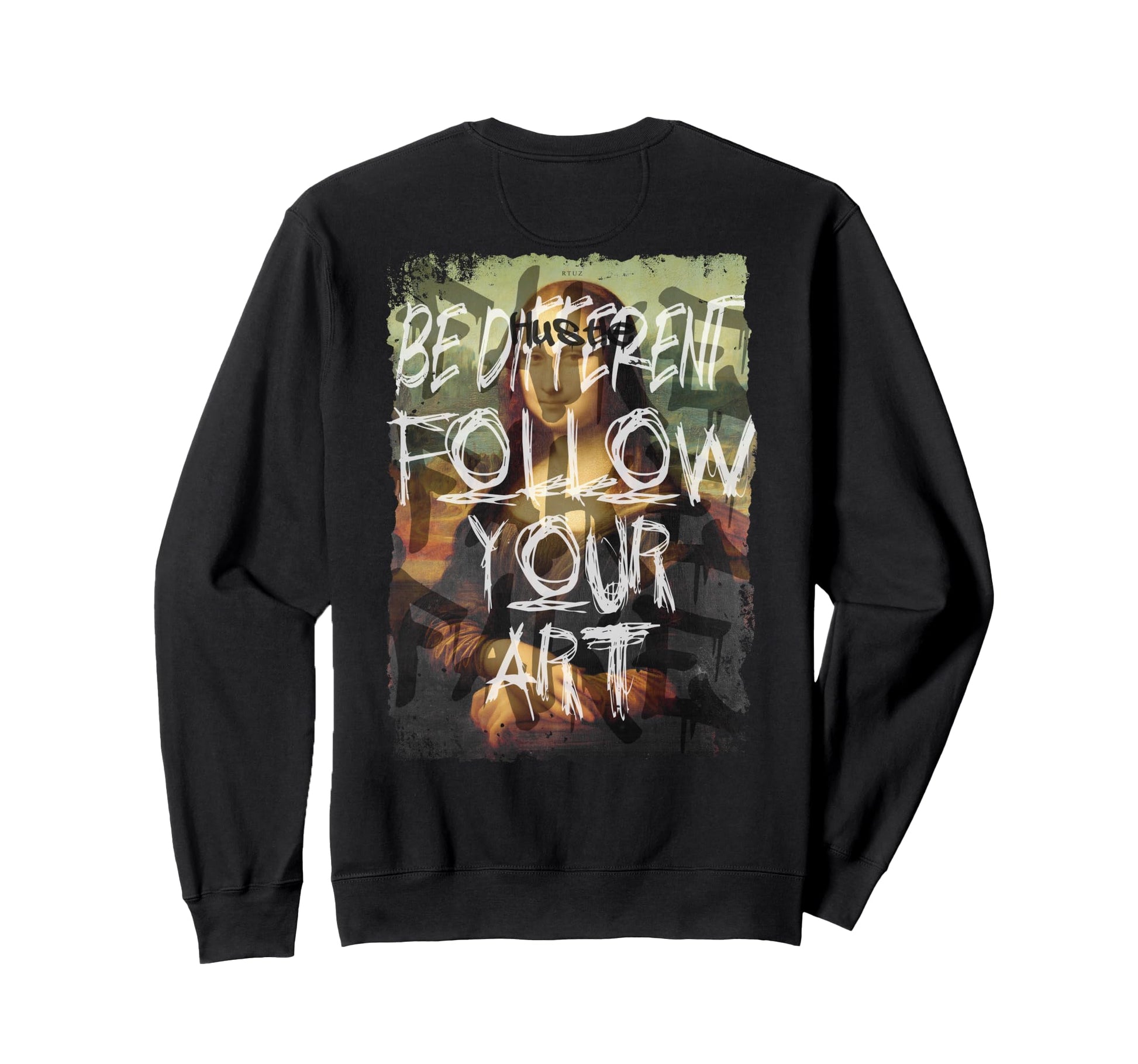 Mona Lisa Art Y2K Back Streetwear Sweatshirt - Casual Everyday Wear Unisex - T-Shirt, Sweatshirt, Hoodie