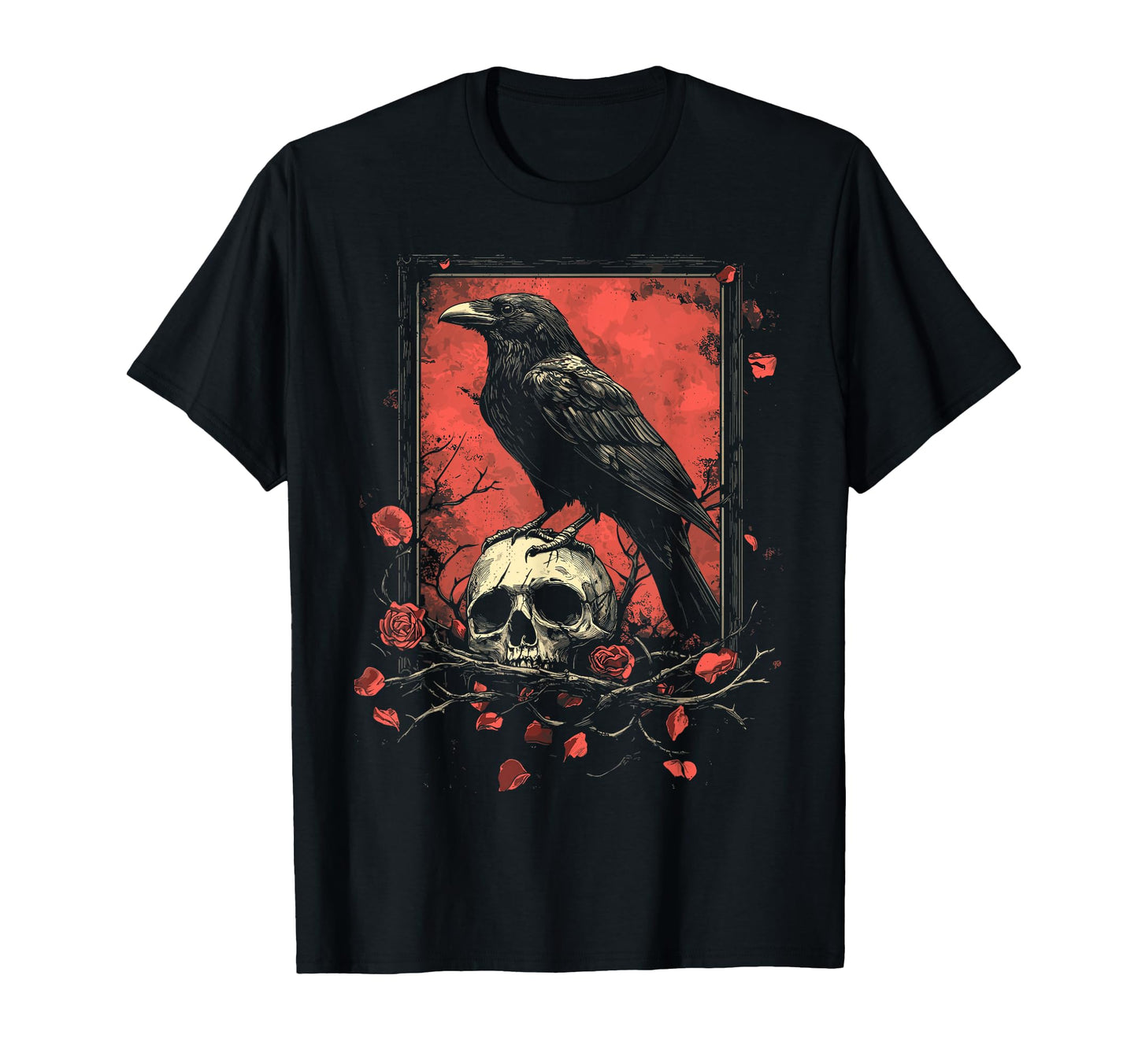 Raven Crow Y2K Grunge Aesthetic Dark T-Shirt - Unique Graphic Men Women - T-Shirt, Sweatshirt, Hoodie