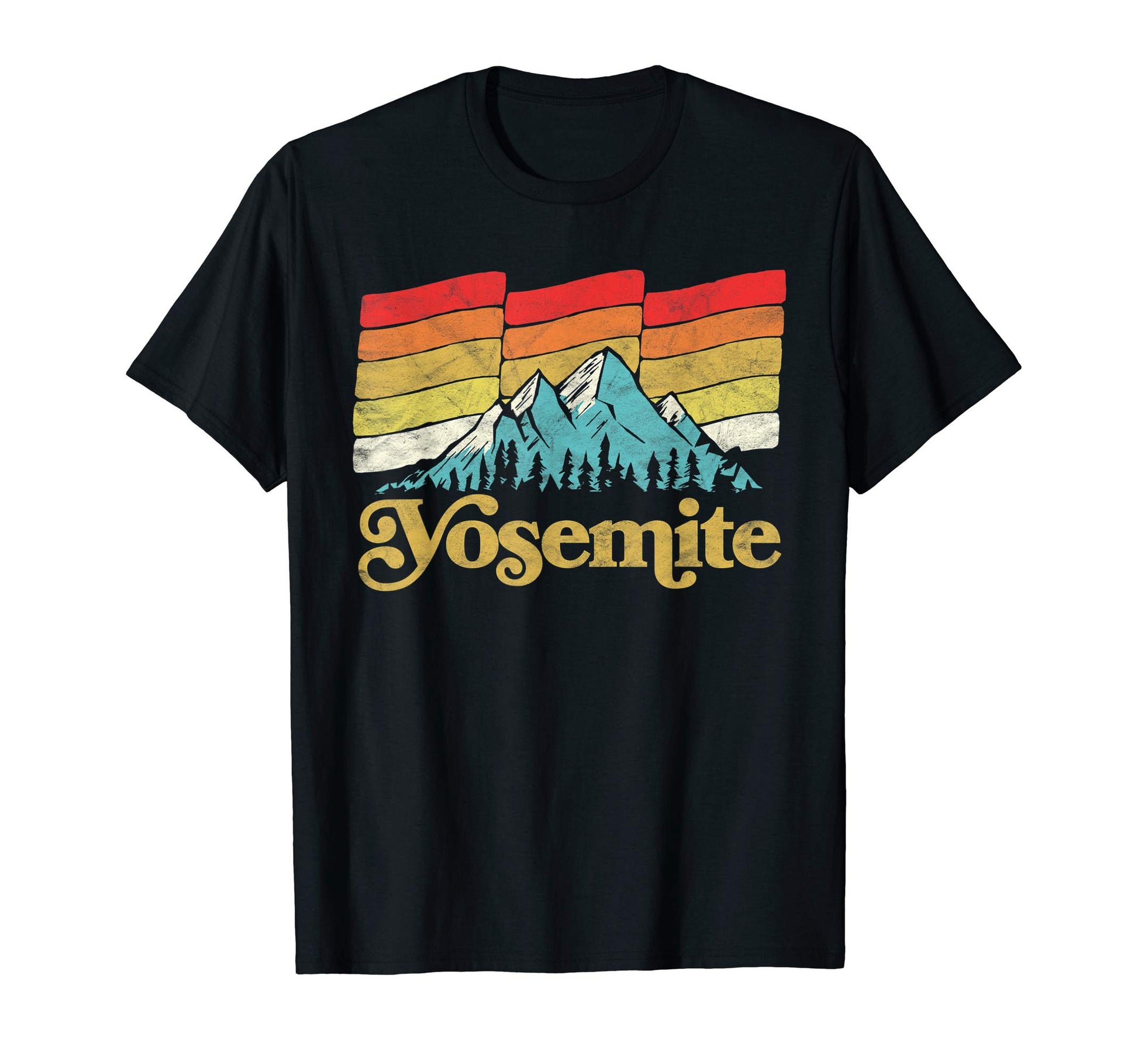 Yosemite National Park Wavy Sunset Sky T-Shirt - Minimalist Print Unisex - T-Shirt, Sweatshirt, Hoodie