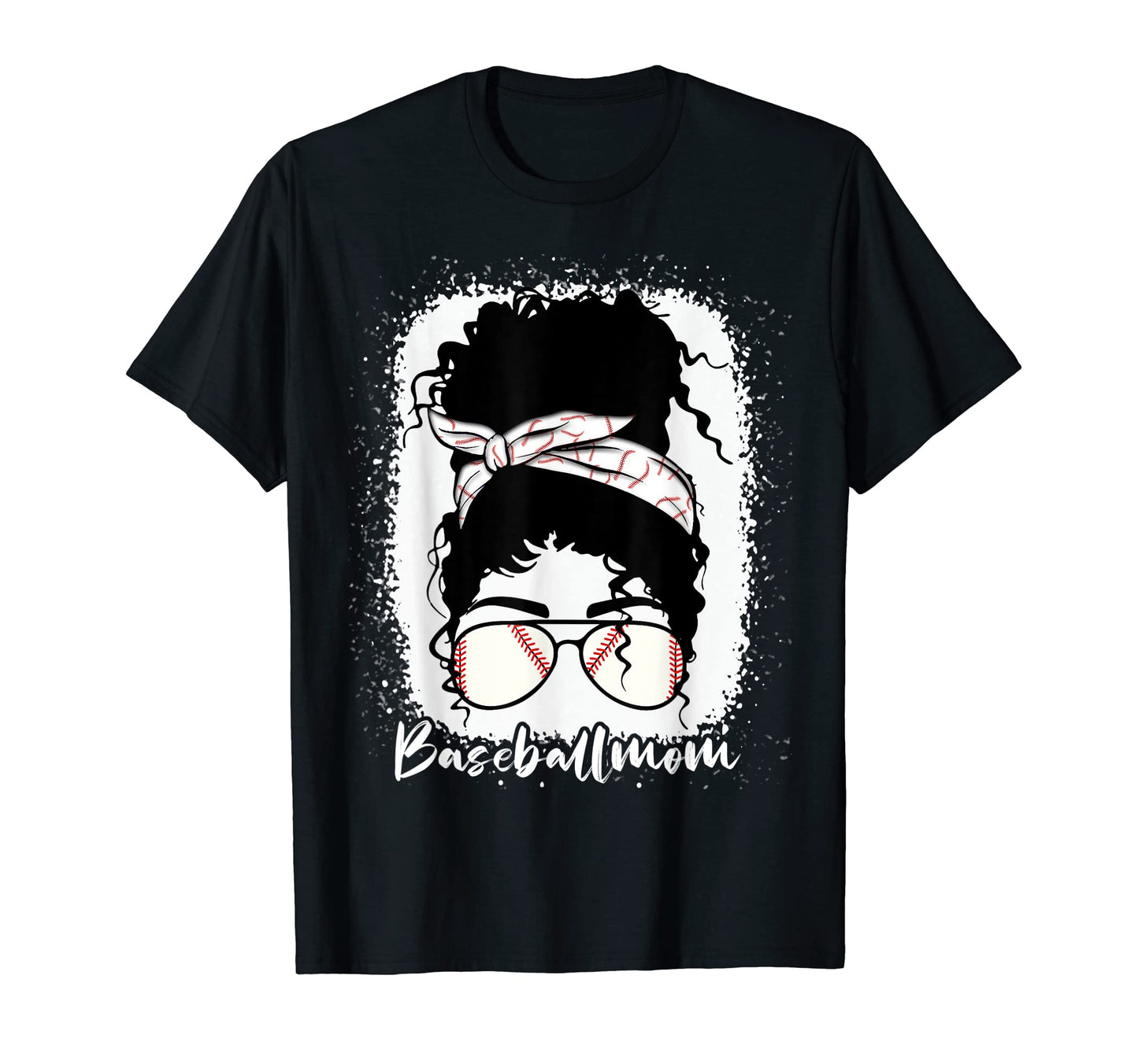 Bleached Baseball Mom Life Leopard T-Shirt - Trendy Graphic Men Women - T-Shirt, Sweatshirt, Hoodie