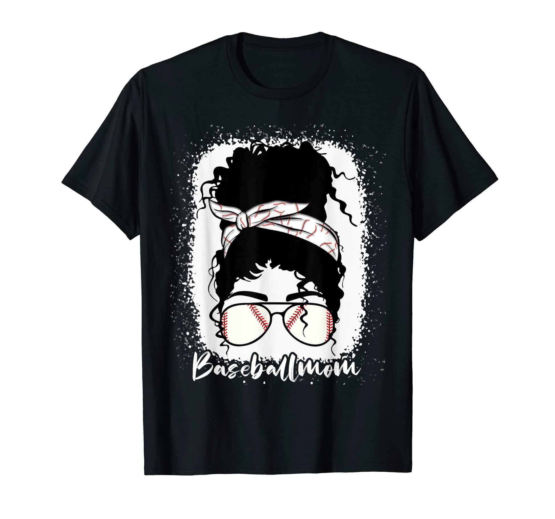 Bleached Baseball Mom Life Leopard T-Shirt - Trendy Graphic Men Women - T-Shirt, Sweatshirt, Hoodie