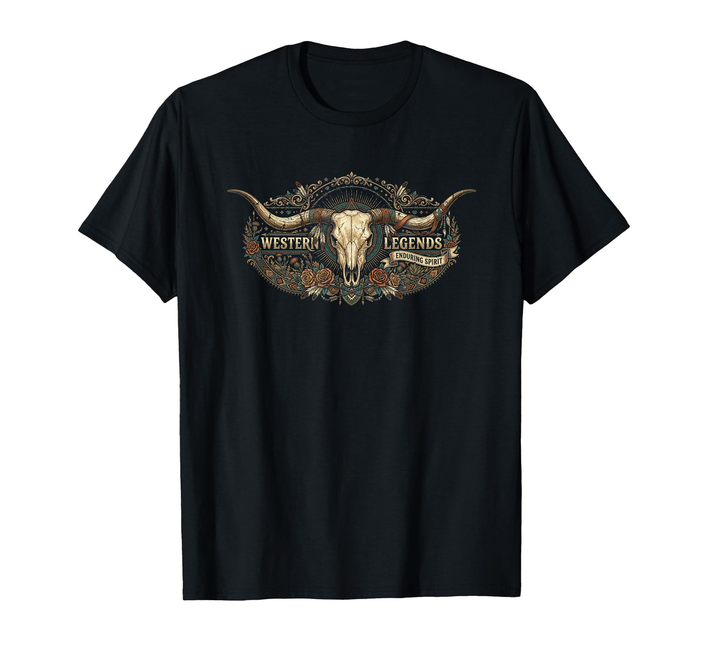 Western Legends Enduring Spirit Skull T-Shirt - Streetwear Style Men Women - T-Shirt, Sweatshirt, Hoodie