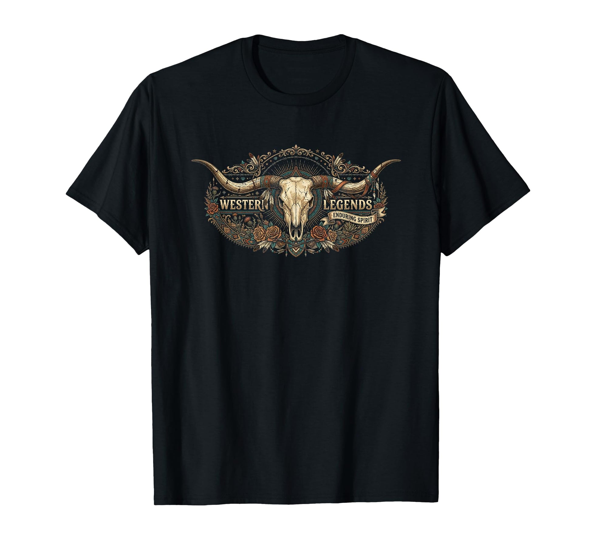 Western Legends Enduring Spirit Skull T-Shirt - Streetwear Style Men Women - T-Shirt, Sweatshirt, Hoodie