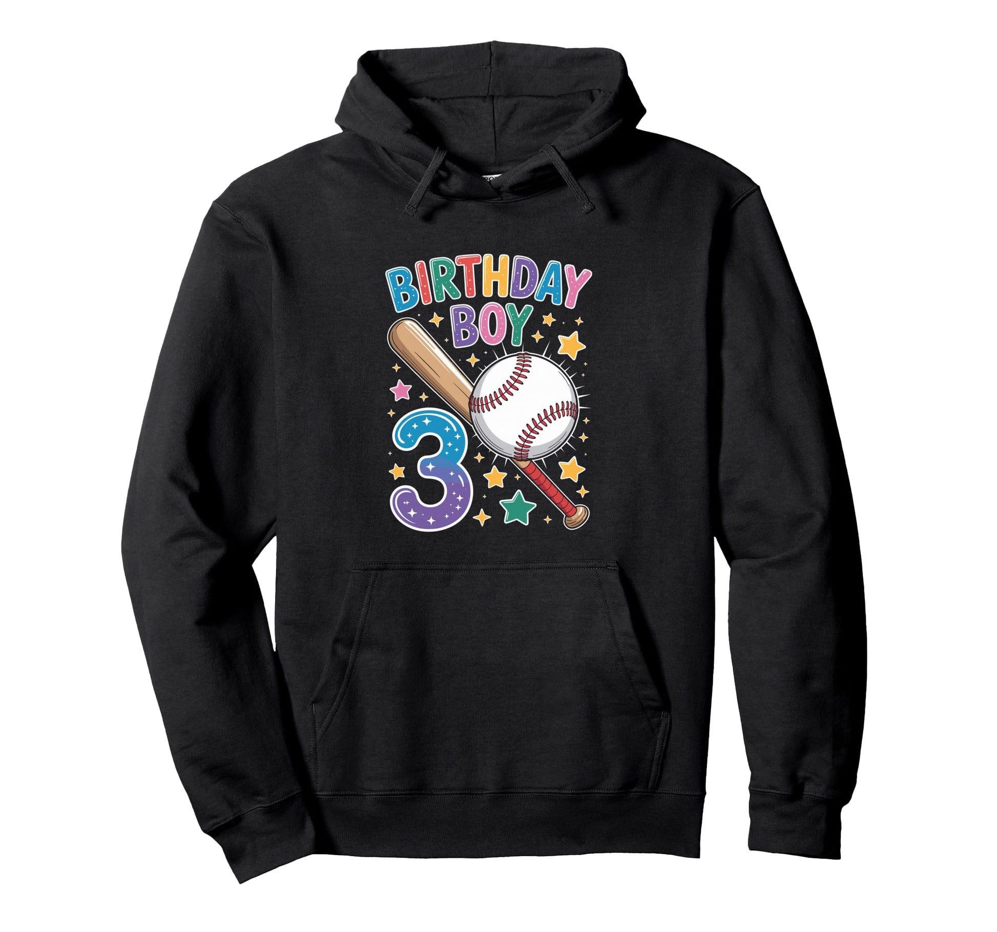 Birthday 3Rd Birthday Baseball Hoodie - Unique Graphic Unisex - T-Shirt, Sweatshirt, Hoodie