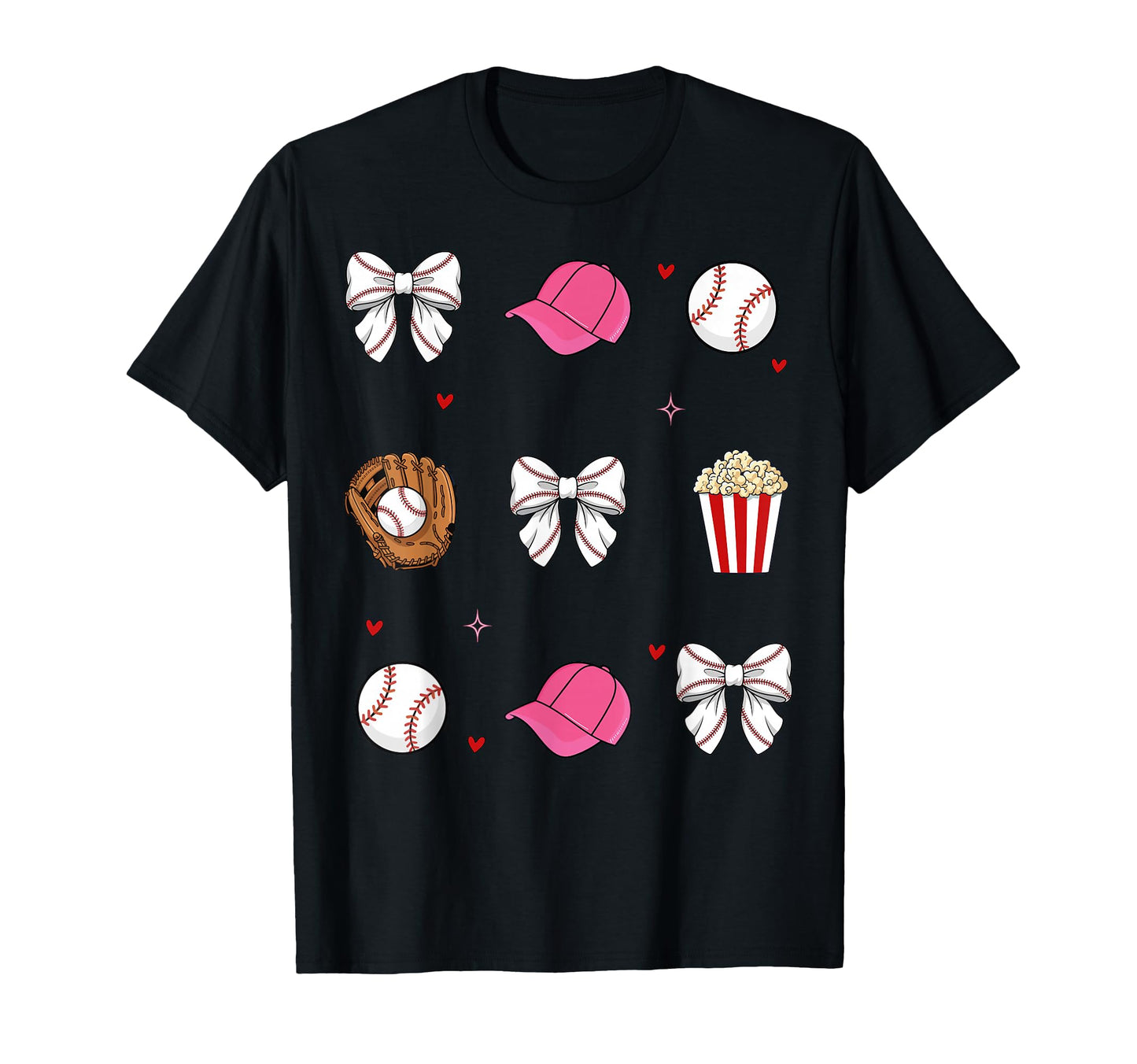 Baseball Sister Coquette Bow T-Shirt - Aesthetic Graphic for Adults - T-Shirt, Sweatshirt, Hoodie