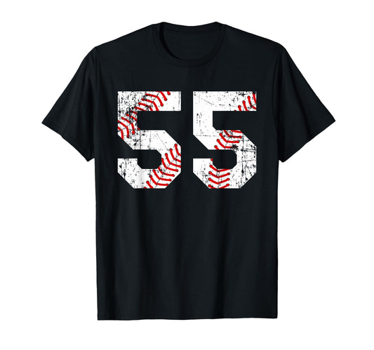 Baseball 55 Jersey Number T-Shirt - Streetwear Style for Adults - T-Shirt, Sweatshirt, Hoodie