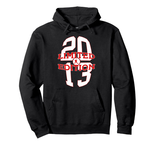 13 Years 2013 Baseball 13Th Birthday Hoodie - Trendy Graphic Men Women - T-Shirt, Sweatshirt, Hoodie