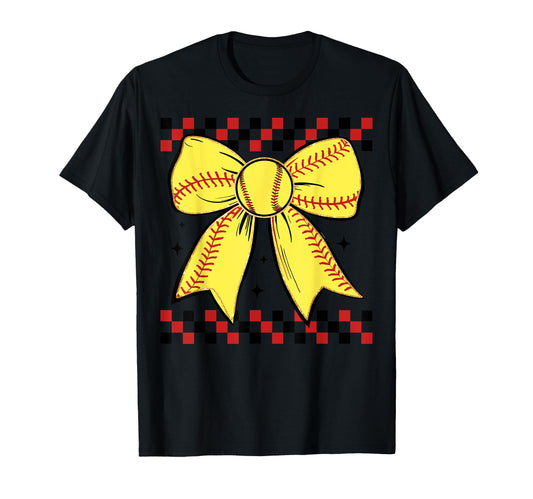Baseball Bow Ribbon Play Sports Hoodie - Casual Everyday Wear Men Women - T-Shirt, Sweatshirt, Hoodie